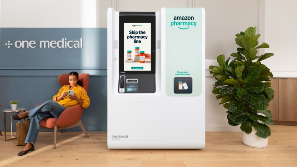 O 'quiosque automático' é bem moderno e lembra um caixa eletrônico - Crédito: Amazon