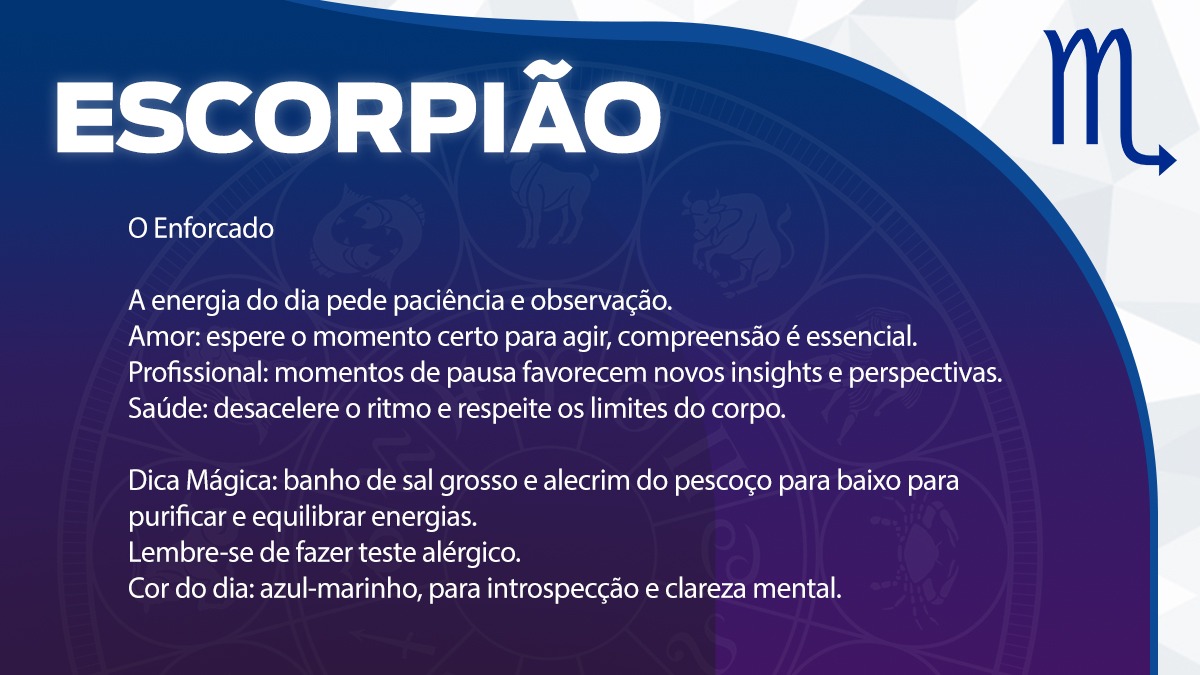 Previsão para Escorpião / Arte/DL