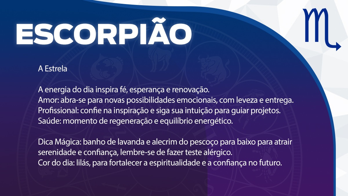 Previsão para Escorpião / Arte/DL