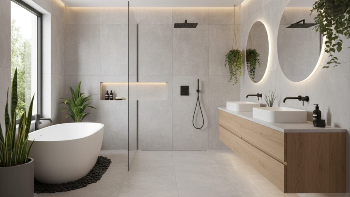 Foto gerada por IA/Sem portas ou divisórias, o ambiente ganha um ar minimalista e contemporâneo