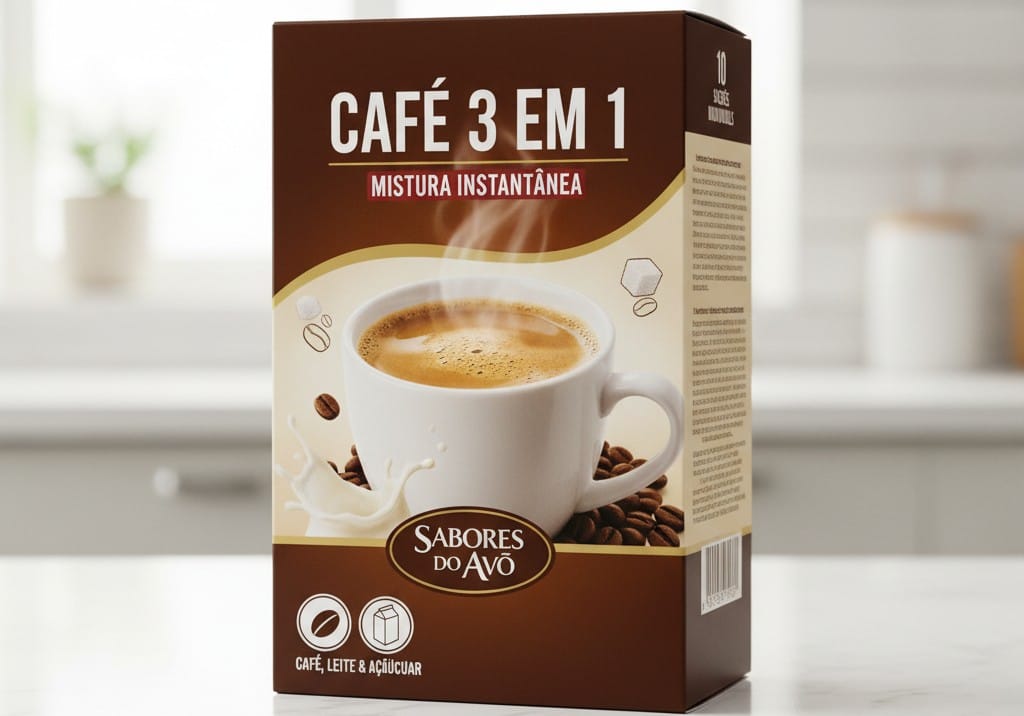 O café 3 em 1 é rico em gordura hidrogenada - Imagem gerada por IA/Google Gemini