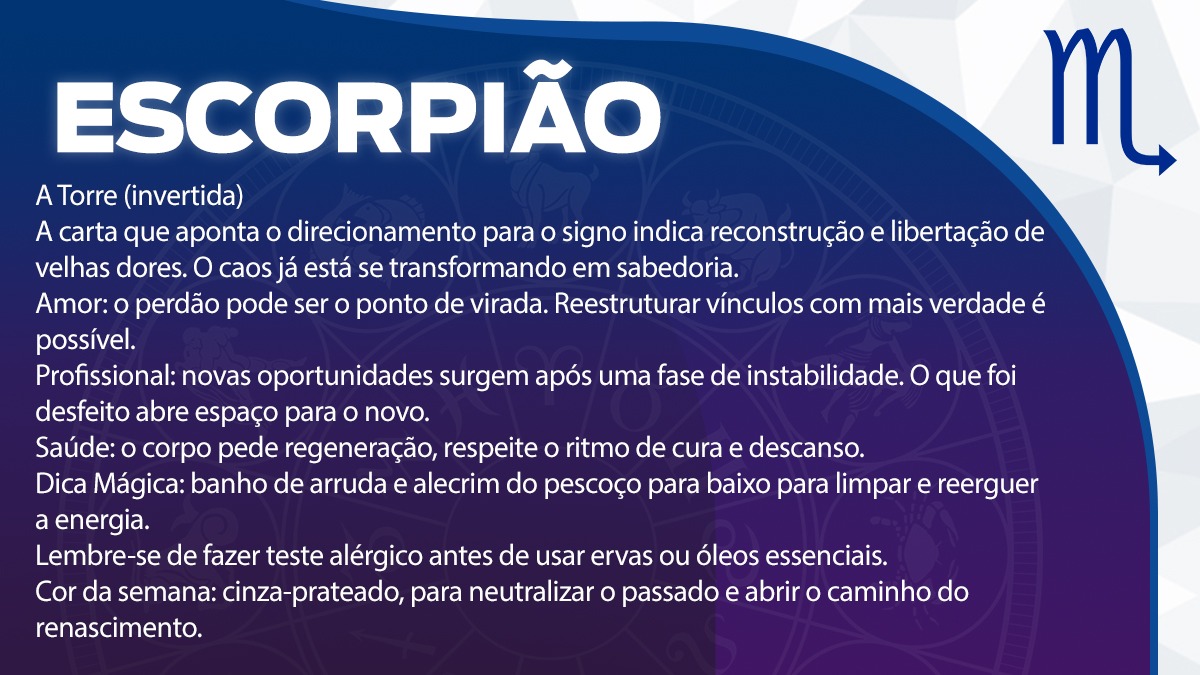 Previsão para Escorpião / Arte/DL