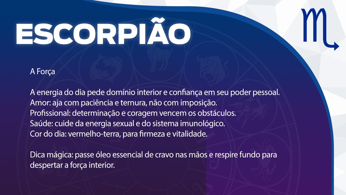 Previsão para Escorpião / Arte/DL