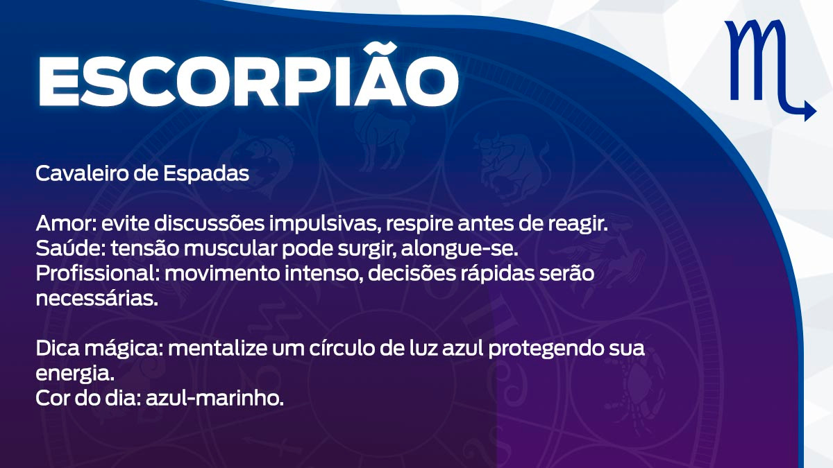 Previsão para Escorpião / Arte/DL