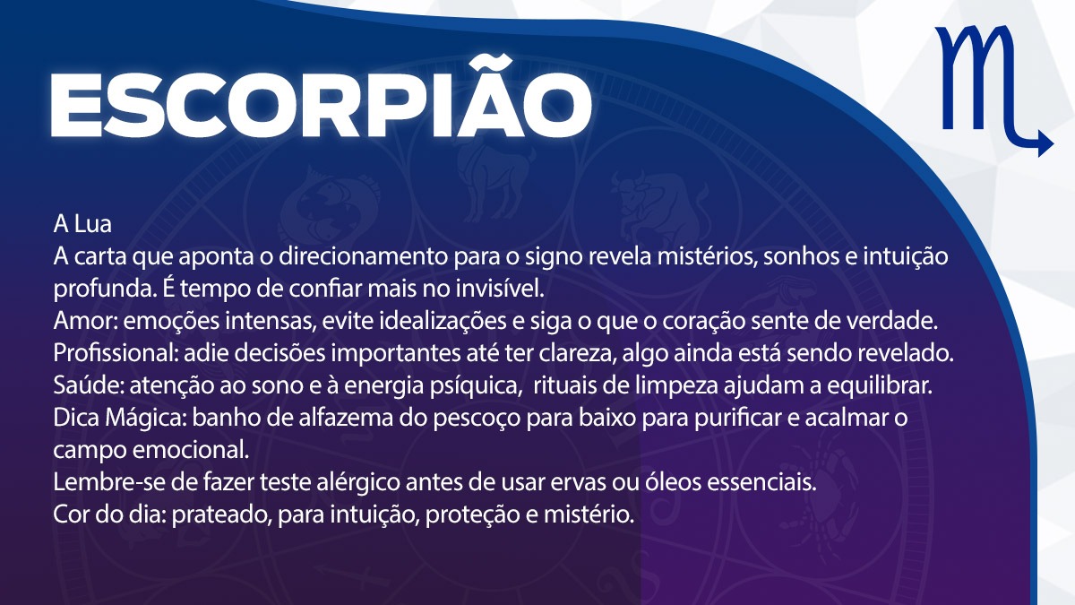 Previsão para Escorpião / Arte/DL
