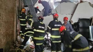 Parte do restaurante Jamile, do chef Henrique Fogaça, desabou na manhã desta quarta-feira (8) após uma explosão de gás