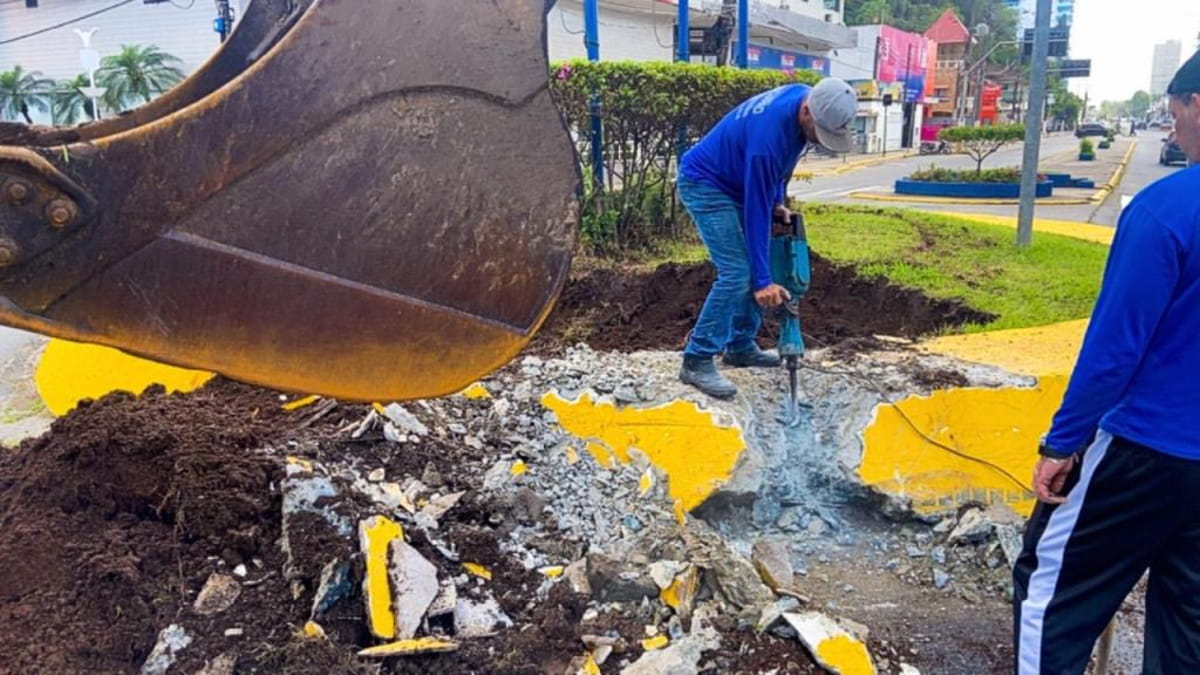 Apesar da redução no diâmetro, o formato original da rotatória será mantido, com ajustes que otimizam o espaço viário e organizam melhor a circulação de veículos