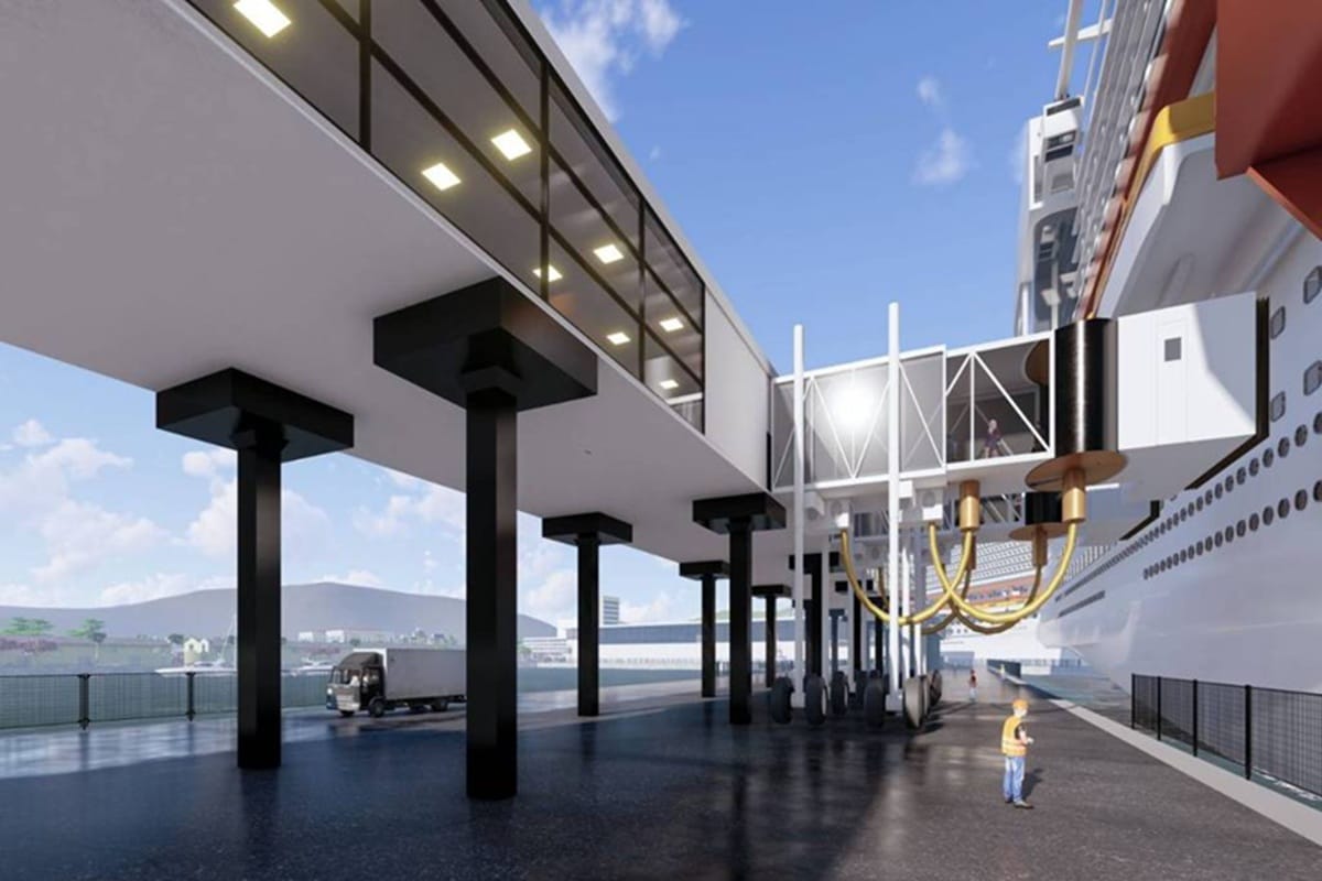 O novo terminal de passageiros será construído no bairro do Valongo, em Santos (Divulgação)