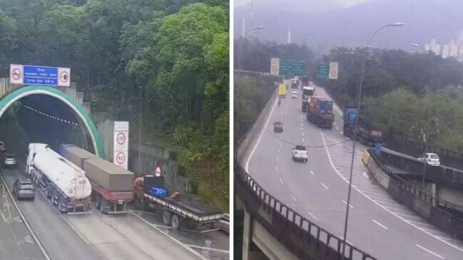Em direção a Capital, pela Rodovia dos Imigrantes, a lentidão acontece do km 58 ao km 46, devido ao alto fluxo de veículos