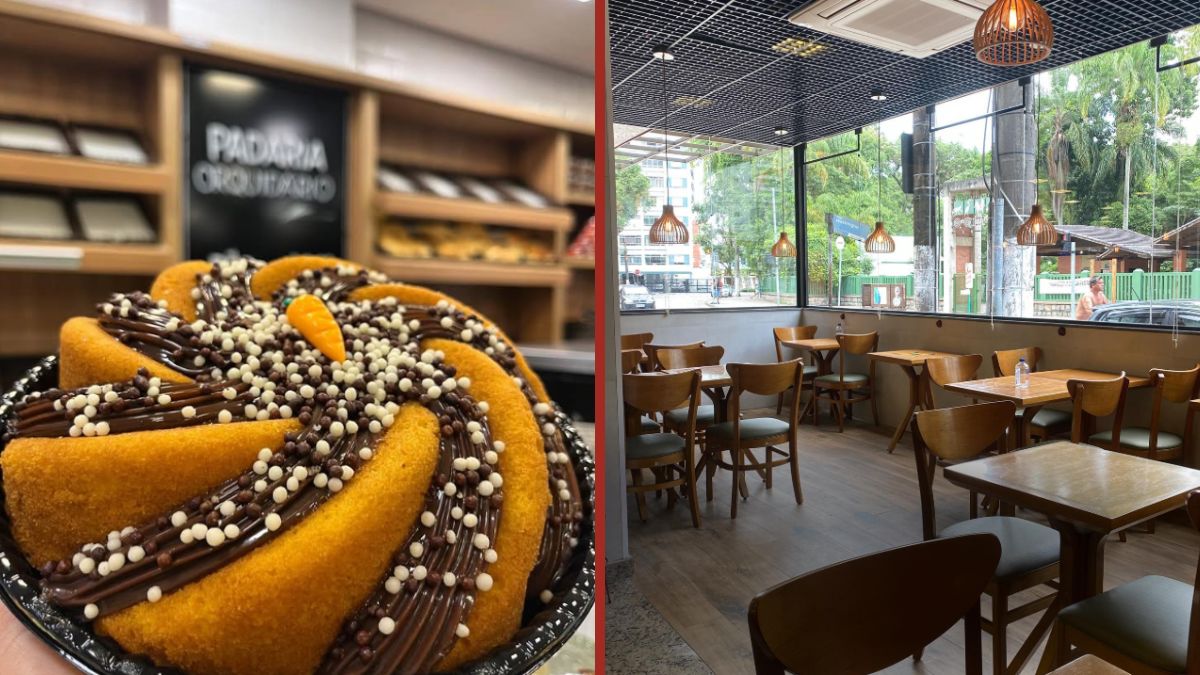 Padaria Orquidário: Conhecida pelo pão francês, cafés e sanduíches, a Padaria Orquidário também se destaca por seus bolos e doces. Funciona todos os dias, das 6h30 às 21h, na Av. Gal. Francisco Glicério, 680/682 José Menino, Santos/ Reprodução Instagram/@padariaorquidario