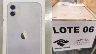 O lote 6 oferece um iPhone 11 com lance mínimo de R$ 300, enquanto o lote 4 disponibiliza um iPhone 13 Pro a partir de R$ 900