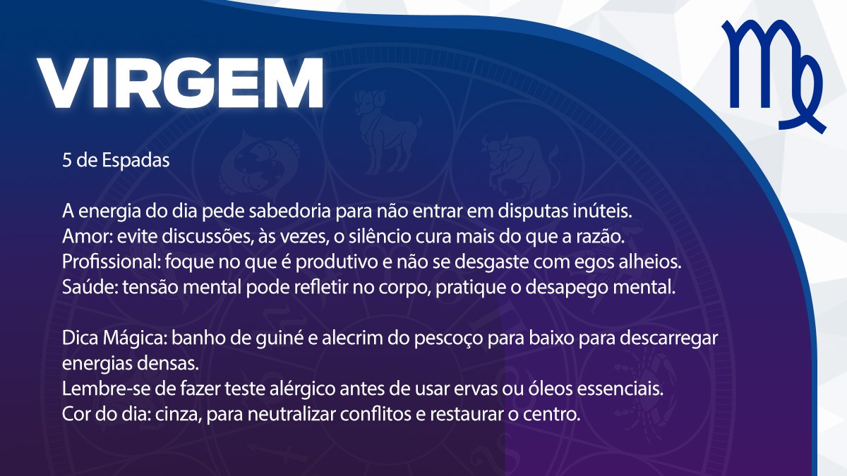 Previsão para Virgem / Arte/DL