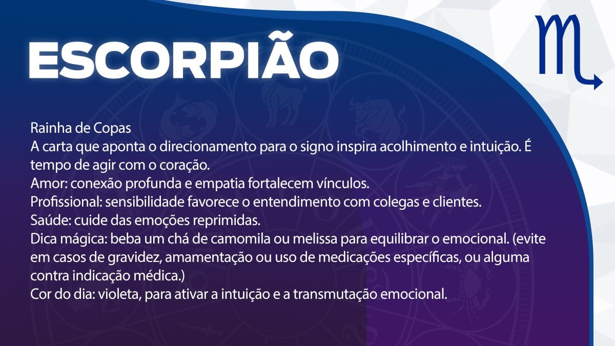 Previsão para Escorpião / Arte/DL