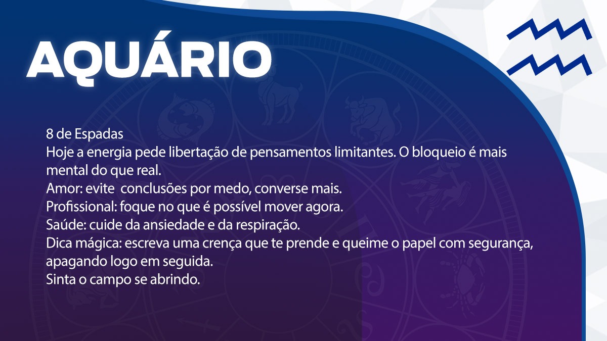 Previsão para Aquário / Arte/DL