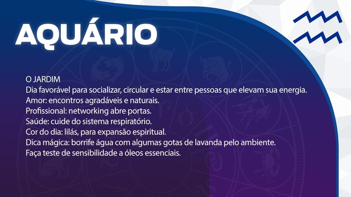 Previsão para Aquário / Arte/DL