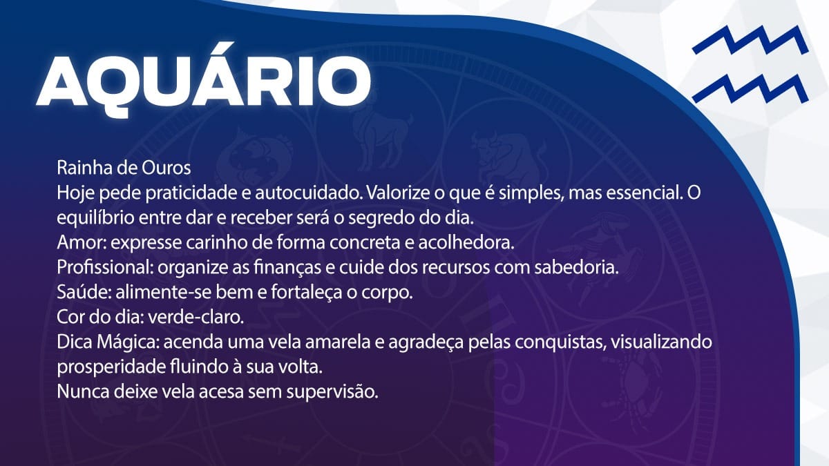 Previsão para Aquário / Arte/DL