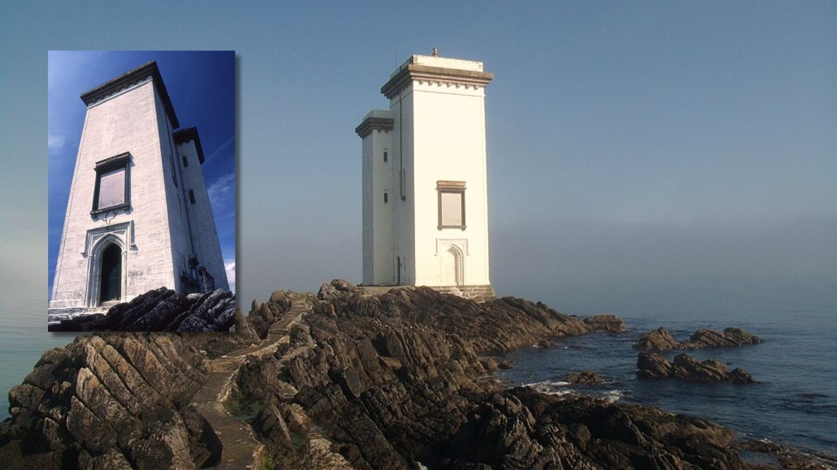 Farol de Carraig Fhada Construído em 1832, o farol chama atenção por seu formato quadrado e pelas vistas panorâmicas da costa de Port Ellen/ Euan Nelson/Tom Richardson/Wikimedia Commons