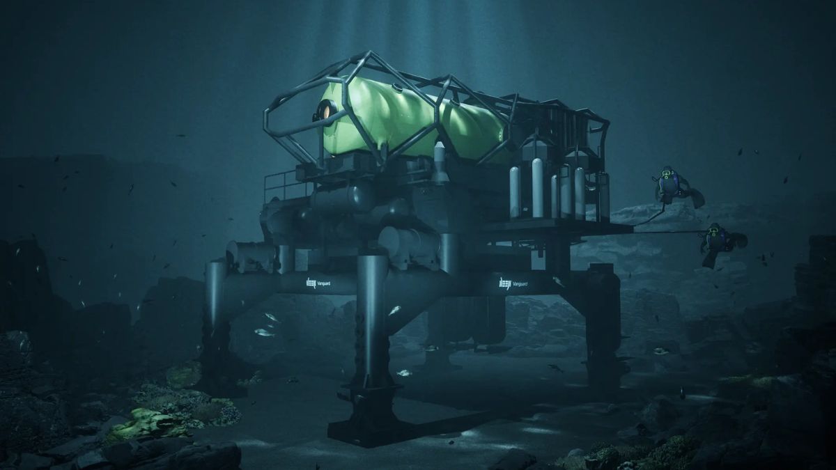 O Vanguard, novo habitat subaquático da DEEP, foi projetado para operar a 50 metros de profundidade e permitir que cientistas vivam e pesquisem no fundo do mar por até uma semana seguida