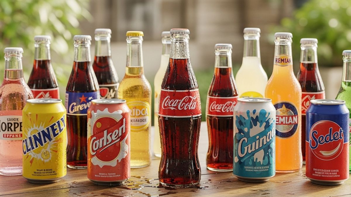 Refrigerantes e sucos de frutas puros são as principais bebidas que devem ser evitadas no calor / Imagens geradas por IA/ImageFX