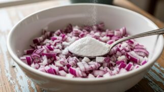 O bicarbonato de sódio e a cebola são ingredientes simples que podem ter várias utilidades domésticas