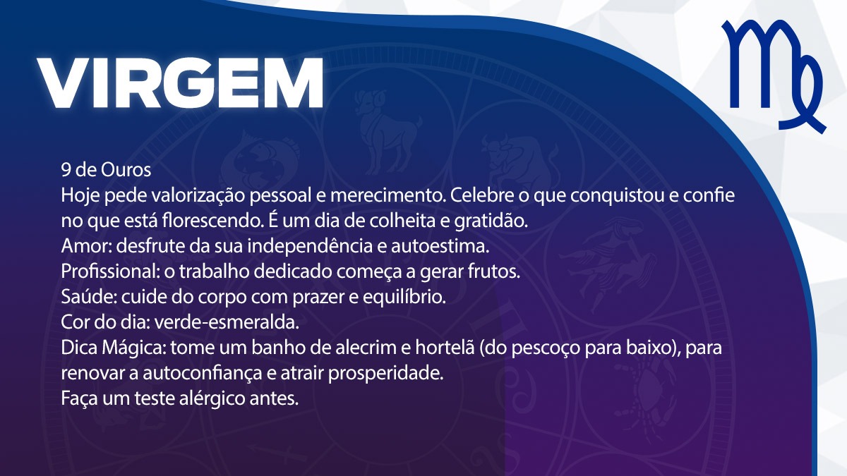 Previsão para Virgem / Arte/DL
