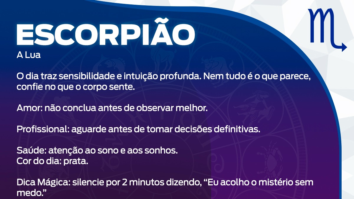Previsão para Escorpião / Arte/DL