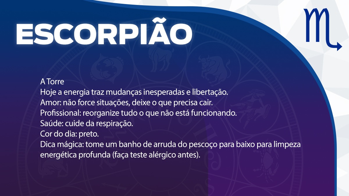 Previsão para Escorpião / Arte/DL