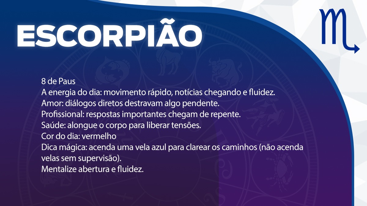 Previsão para Escorpião / Arte/DL