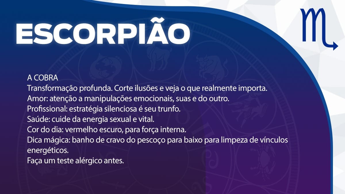 Previsão para Escorpião / Arte/DL