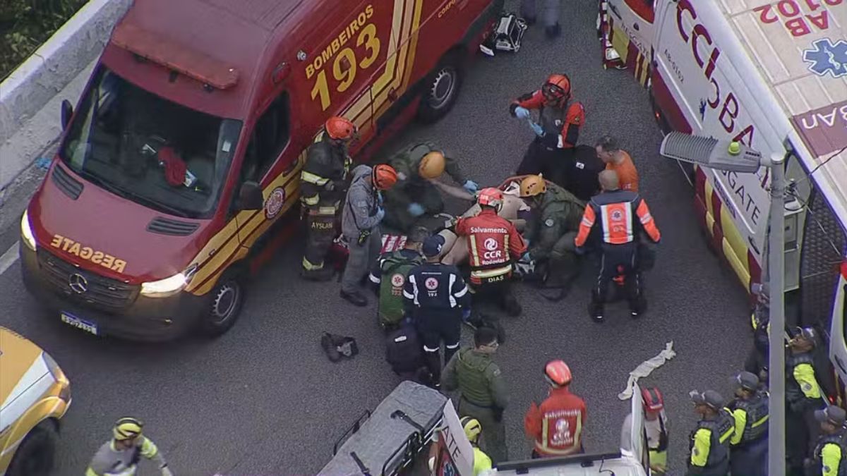 Uma das vítimas estava em estado mais crítico, apresentando parada cardiorrespiratória no local