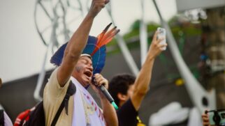 A marcha foi organizada por integrantes da Cúpula dos Povos e da COP das Baixadas
