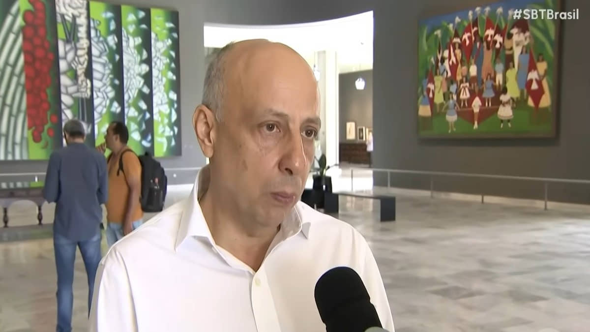 O ex-delegado Ruy Ferraz em entrevista ao SBT meses antes de ser morto