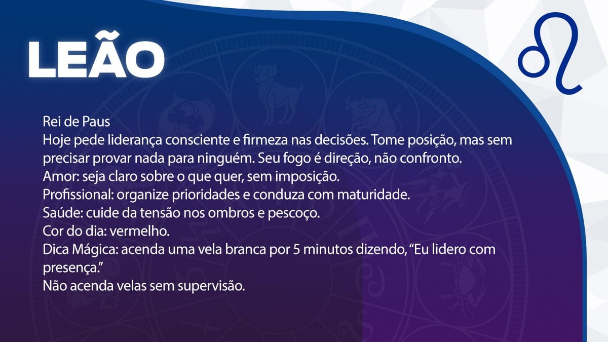 Previsão para Leão / Arte/DL