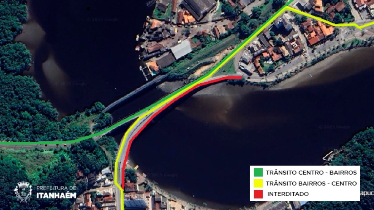 Na etapa inicial, o trecho localizado no fim da Avenida Presidente Vargas, entre a ponte e o Batalhão / Divulgação/PMI