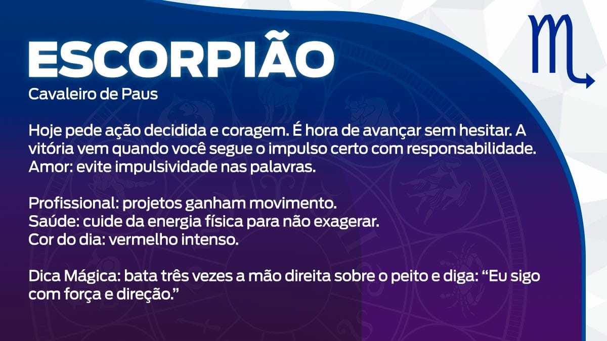 Previsão para Escorpião / Arte/DL