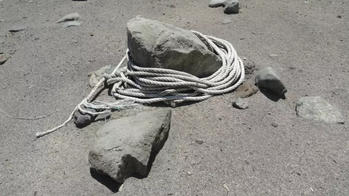 Os pesquisadores identificaram bóias, redes de pesca, cordas, fragmentos de embarcações e pequenas esferas de plástico industrial / Reprodução/Fernanda Avelar