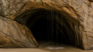 A 'Gruta que Chora' atrai turistas diariamente ao litoral de SP