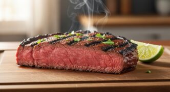 O corte vencedor, proveniente de animais alimentados a grão, impressionou o júri internacional composto por chefs, sommeliers de carne e consumidores especializados