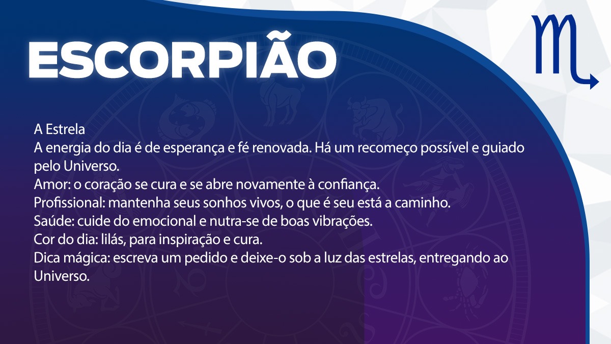 Previsão para Escorpião / Arte/DL
