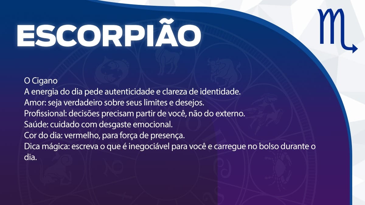 Previsão para Escorpião / Arte/DL