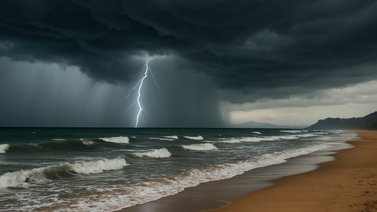 Forte frente fria se aproxima do litoral de SP com muita chuva e riscos