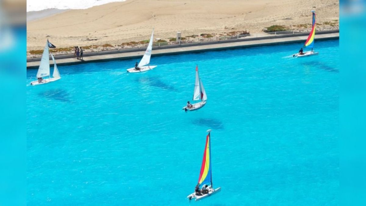 A piscina está localizada no resort San Alfonso del Mar (Reprodução)