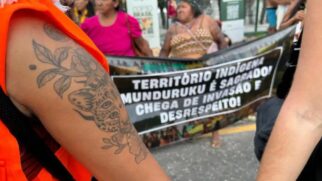 Manifestantes pedem fim do Marco Temporal e reunião com Lula