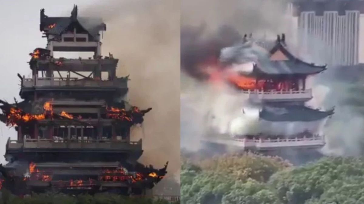 O Pavilhão Wenchang faz parte do complexo do Templo Yongqing, uma edificação com cerca de 1.500 anos