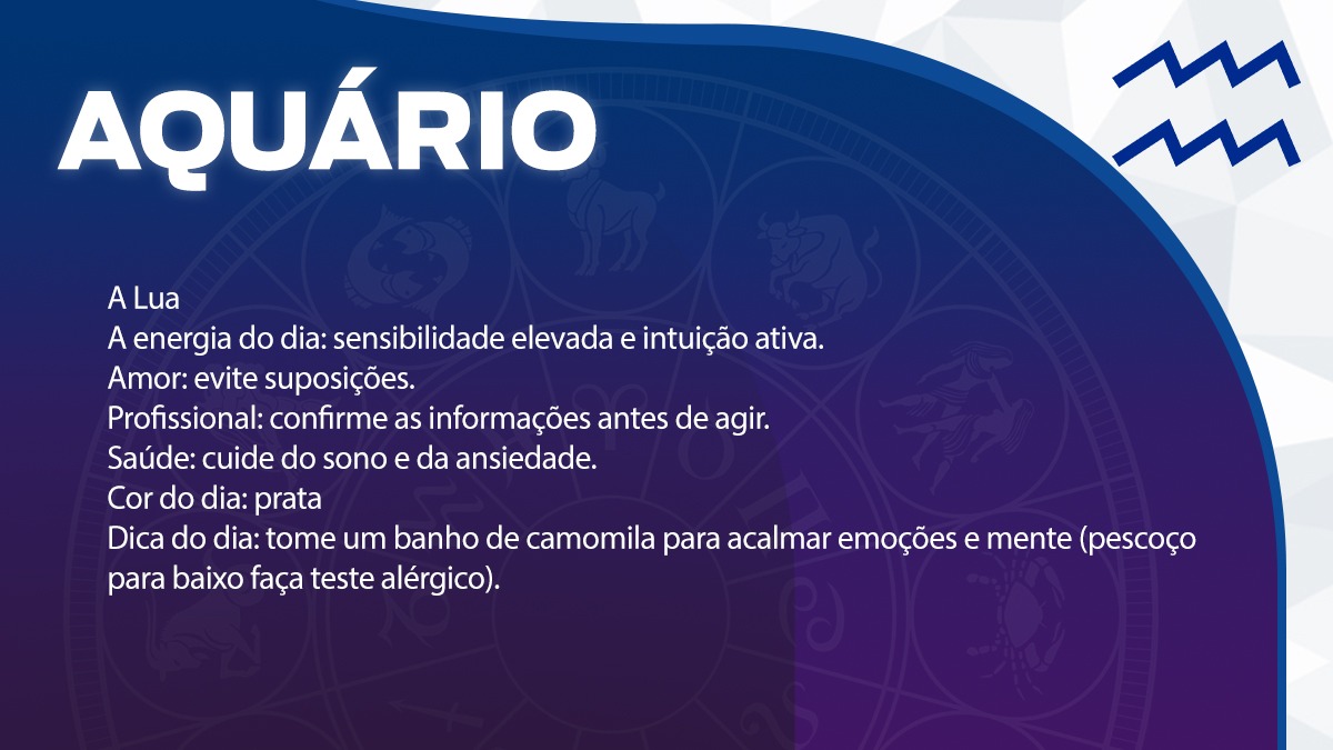 Previsão para Aquário / Arte/DL