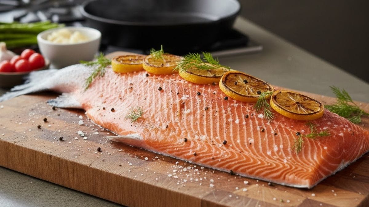 No ranking da Surrey Live, onde 100 pontos é um valor máximo de nutrição, o robalo ficou na terceira colocação, atrás apenas da amêndoa e da fruta-do-conde (Imagem gerada por IA e meramente ilustrativa/Google Gemini)