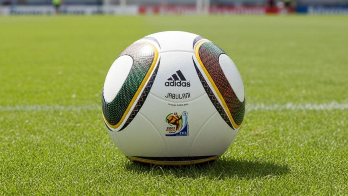 Bola da Copa de 2010, que ocorreu no África do Sul, chamada de Jabulani/ Imagem meramente ilustrativa/Gerado por IA/Gemini