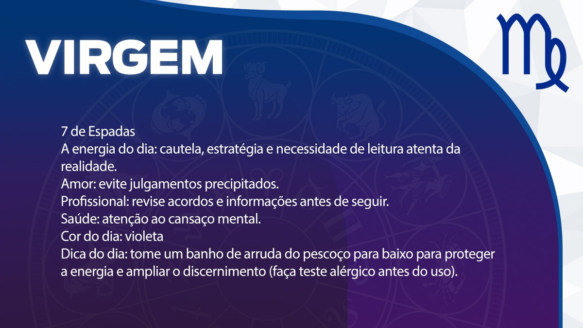 Previsão para Virgem / Arte/DL