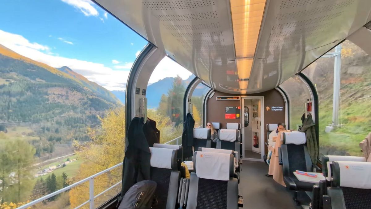 O percurso atravessa o Vale do Engadin, com destaque para St. Moritz e Pontresina
