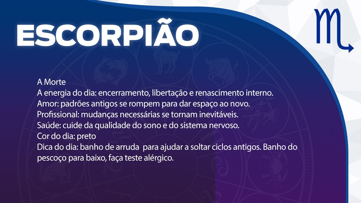 Previsão para Escorpião / Arte/DL